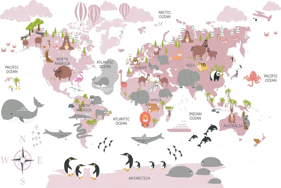obraz-na-plotnie-dla-dzieci-mapa-90x60-wzory