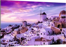 obraz-na-plotnie-grecja-santorini-zachod-110x70