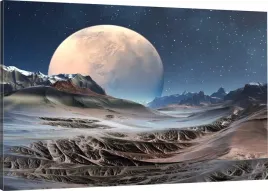 obraz-na-plotnie-do-salonu-planeta-ksiezyc-110x70