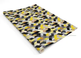 zolte-wzory-okleina-laminowana-meblowa-100x50-cm