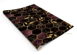 okleina-laminowana-120x60cm-heksagony-zlote-liscie