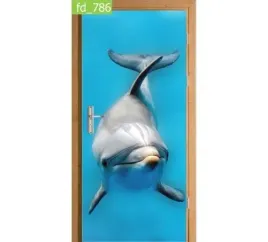 fototapeta-naklejka-na-drzwi-delfin-ocean