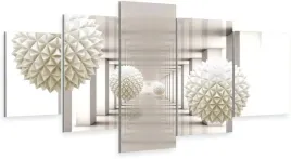 tryptyk-5-czesci-na-sciane-kule-tunel-loft-3d