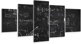 tryptyk-5-czesci-na-sciane-matematyka-tablica