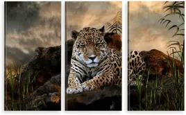 tryptyk-do-sypialni-jaguar-tygrys-zwierzeta