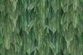 fototapeta-liscie-bananowca-zielen-salon-sypialnia