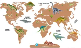 duza-naklejka-na-sciane-mapa-swiata-z-dinozaurami