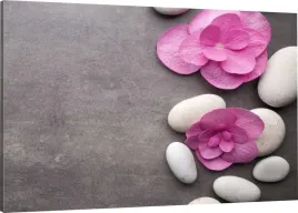obraz-na-plotnie-kwiaty-kamienie-spa-110x70-800-wz