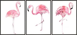 zestaw-plakatow-ramki-3x-33x43-flamingi-rozowe