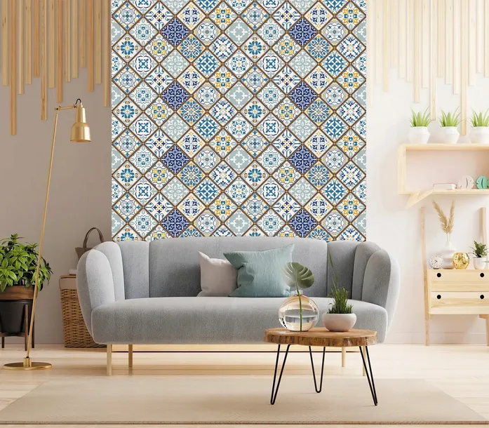 panel-samoprzylepny-scienny-dekoracyjny-pcv-na-sciane-patchwork-blue-material-tworzywo-sztuczne