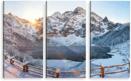 tryptyk-obraz-na-sciane-morskie-oko-tatry-zima