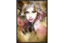 obraz-plakat-40x30-portret-twarz-kobiety-akwarela