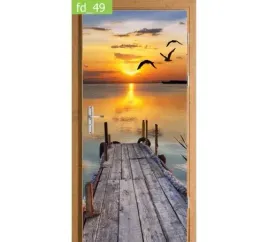 fototapeta-naklejka-na-drzwi-molo-zachod