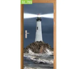 fototapeta-naklejka-na-drzwi-latarnia-burza