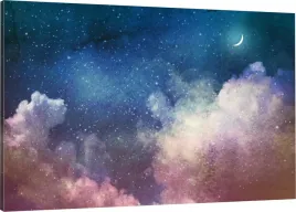 obraz-na-plotnie-gwiazdy-ksiezyc-niebo-110x70
