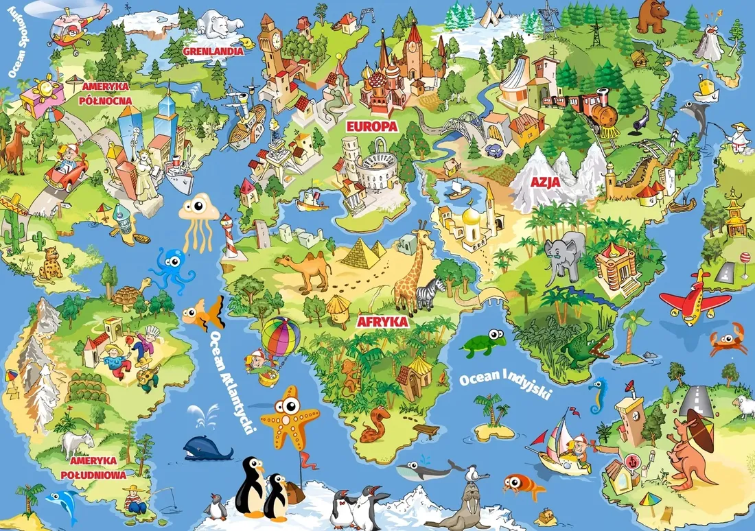 obraz-na-plotnie-dla-dzieci-mapa-120x80-wzory