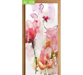 fototapeta-naklejka-na-drzwi-kwiaty-akwarela
