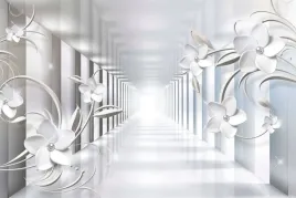 fototapeta-tunel-kwiaty-3d-do-salonu-sypialni