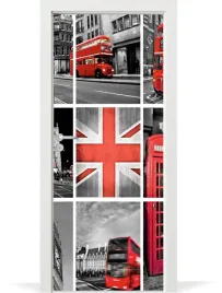 fototapeta-samoprzylepna-na-drzwi-kolaz-londyn