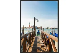obraz-plakat-70x50-wenecja-gondola-wlochy-pomost