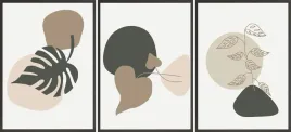 zestaw-plakatow-postery-3x-30x40-geometria-liscie