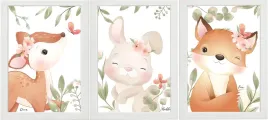 zestaw-3-obrazki-plakaty-a3-sarenka-las-lisek-buny