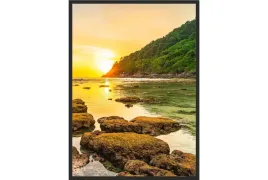 obraz-plakat-40x30-morze-zachod-slonca-dzika-plaza