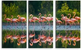tryptyk-obraz-na-sciane-flamingi-nad-woda-980-wz