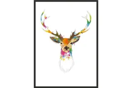obraz-plakat-70x50-jelen-kolorowy-nowoczesny