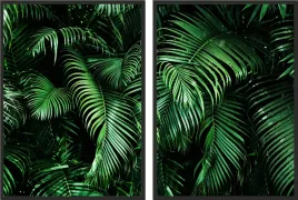 obraz-plakaty-plakat-50x70-dyptyk-liscie-monstera
