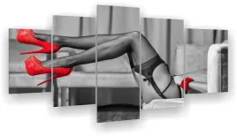 tryptyk-5czesci-na-sciane-kobieta-sexy-nogi-wzory