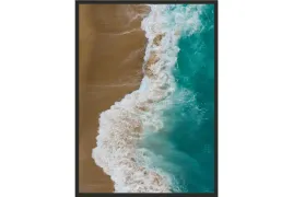 obraz-plakat-70x50-plaza-ocean-fala-piasek-poster