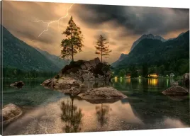 obraz-na-plotnie-gory-jezioro-burza-110x70-980-wz