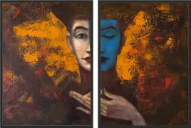 obraz-plakat-dyptyk-50x70-kobieta-portret-art-deco