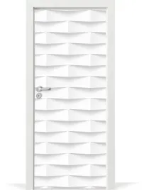 folia-fototapeta-na-drzwi-bialy-falisty-panel