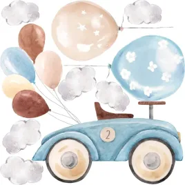 naklejka-scienna-samochody-auto-balony-100x100cm