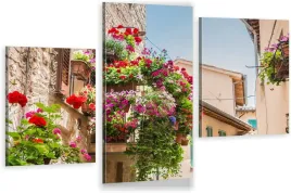 tryptyki-obraz-na-sciane-uliczka-kwiaty-980-wzorow