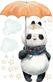 naklejka-na-sciane-panda-z-parasolem-dla-dzieci