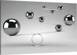 obraz-na-plotnie-kule-kulki-jak-srebrne-110x70