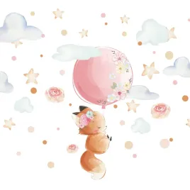 naklejka-scienna-pastel-lisek-balony-70x60