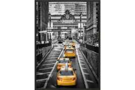 obraz-plakat-40x30-zolte-taxi-usa-new-york-miasto