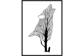 obraz-plakat-70x50-drzewo-minimalizm-czarno-bialy