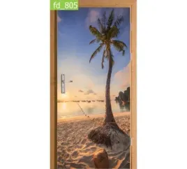 fototapeta-naklejka-na-drzwi-palma-plaza-statki