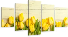 tryptyk-5-czesci-na-sciane-zolte-tulipany-800-wz