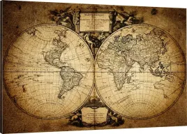 obraz-na-plotnie-stara-mapa-swiata-110x70-980-wz