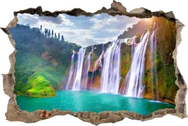fototapeta-dziura-3d-naklejka-na-sciane-wodospady
