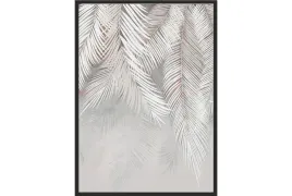 obraz-plakat-70x50-biale-liscie-nowoczesne-piora