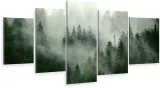 obraz-na-plotnie-las-we-mgle-gory-tryptyk150x90