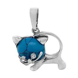 zawieszka-srebrna-pr-925-wisiorek-kotek-z-turkusem-i-cyrkoniami