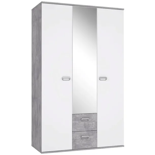 Szafa młodzieżowa 110 120 z lustrem szufladami 115 cm szeroka półki dziecka